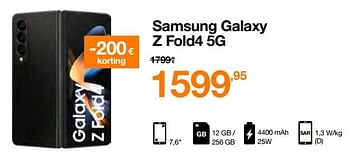 Promoties Samsung galaxy z fold4 5g - Samsung - Geldig van 03/01/2023 tot 15/01/2023 bij Orange