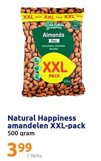 Promoties Natural happiness amandelen - Natural Happiness - Geldig van 04/01/2023 tot 10/01/2023 bij Action