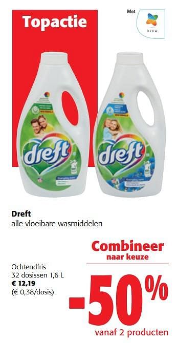 Promoties Dreft vloeibare wasmiddelen ochtendfris - Dreft - Geldig van 02/01/2023 tot 10/01/2023 bij Colruyt