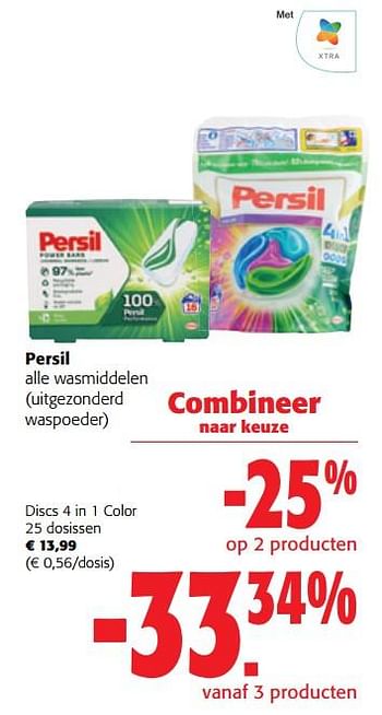 Promoties Persil wasmiddelen discs 4 in 1 color - Persil - Geldig van 02/01/2023 tot 10/01/2023 bij Colruyt