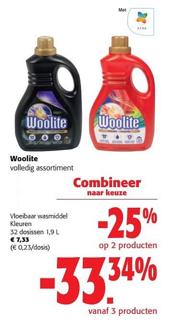 Promoties Woolite vloeibaar wasmiddel kleuren - Woolite - Geldig van 02/01/2023 tot 10/01/2023 bij Colruyt