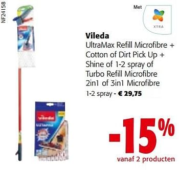 Promoties Vileda 1-2 spray - Vileda - Geldig van 02/01/2023 tot 10/01/2023 bij Colruyt