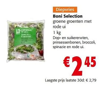 Promoties Boni selection groene groenten met rode ui - Boni - Geldig van 02/01/2023 tot 10/01/2023 bij Colruyt