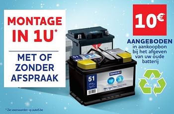 Promoties 10€ aangeboden in aankoopbon bij het afgeven van uw oude batterij - Norauto - Geldig van 04/01/2023 tot 07/03/2023 bij Auto 5