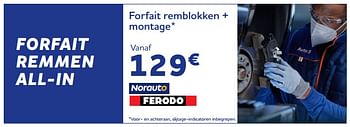 Promotions Forfait remmen all-in forfait remblokken + montage - Produit maison - Auto 5  - Valide de 04/01/2023 à 07/03/2023 chez Auto 5