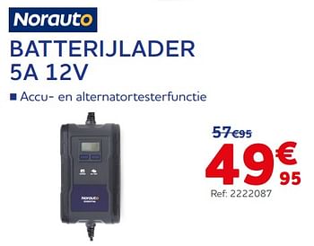 Promotions Norauto batterijlader 5a 12v - Norauto - Valide de 04/01/2023 à 07/03/2023 chez Auto 5