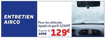 Promotions Entretien airco pour les véhicules équipés du gaz r-1234yf - Produit maison - Auto 5  - Valide de 04/01/2023 à 08/03/2023 chez Auto 5