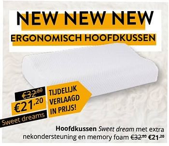 Promoties Hoofdkussen sweet dream - Huismerk - Ygo - Geldig van 05/01/2023 tot 31/01/2023 bij Ygo