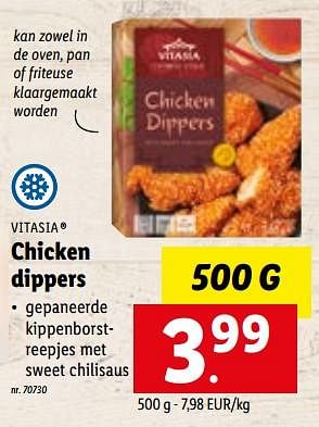Promoties Chicken dippers - Vitasia - Geldig van 15/01/2023 tot 21/01/2023 bij Lidl