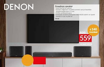 Promoties Denon draadloze speaker home350b - Denon - Geldig van 03/01/2023 tot 31/01/2023 bij Selexion