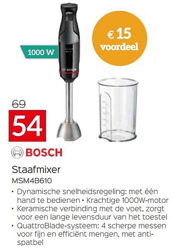 Promoties Bosch staafmixer msm4b610 - Bosch - Geldig van 03/01/2023 tot 31/01/2023 bij Selexion