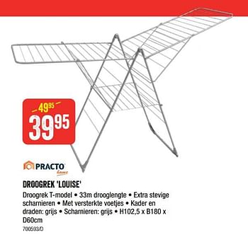 Promoties Droogrek louise - Practo - Geldig van 05/01/2023 tot 22/01/2023 bij HandyHome