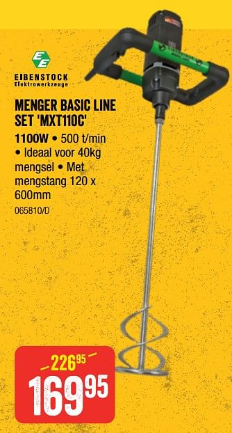 Promoties Eibenstock menger basic line set mxt110c - Eibenstock - Geldig van 05/01/2023 tot 22/01/2023 bij HandyHome