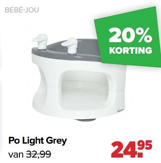 Promoties Bébé-jou po light grey - Bebe-jou - Geldig van 02/01/2023 tot 04/02/2023 bij Baby-Dump