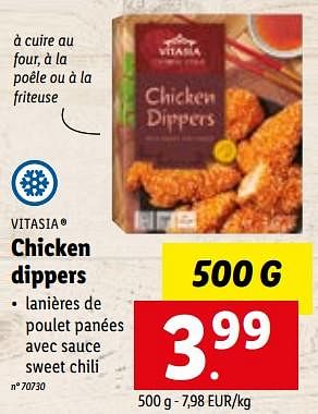 Promotions Chicken dippers - Vitasia - Valide de 15/01/2023 à 21/01/2023 chez Lidl