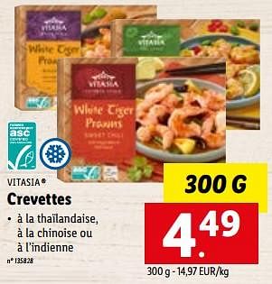 Promoties Crevettes - Vitasia - Geldig van 15/01/2023 tot 21/01/2023 bij Lidl