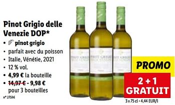 Promotions Pinot grigio delle venezie dop - Vins blancs - Valide de 15/01/2023 à 21/01/2023 chez Lidl