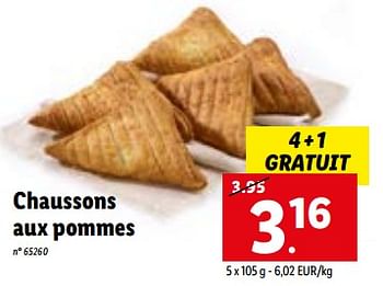 Promotions Chaussons aux pommes - Produit maison - Lidl - Valide de 15/01/2023 à 21/01/2023 chez Lidl