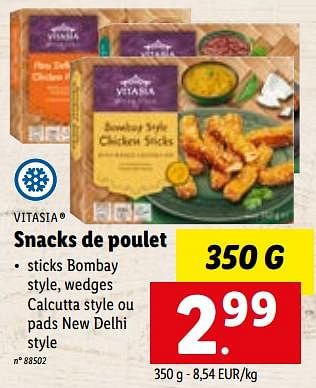 Promotions Snacks de poulet - Vitasia - Valide de 15/01/2023 à 21/01/2023 chez Lidl