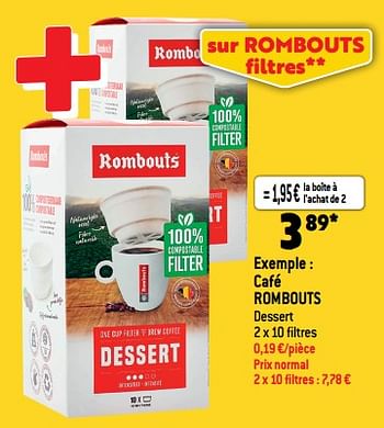 Promotions Café rombouts - Rombouts - Valide de 04/01/2023 à 10/01/2023 chez Match