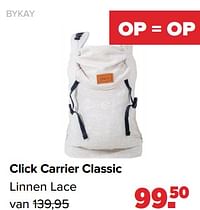 Bykay click carrier classic linnen lace-Bykay
