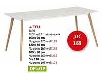 Tell tafel-Huismerk - Weba