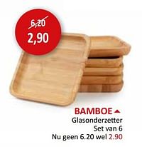 Bamboe glasonderzetter-Huismerk - Weba
