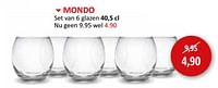 Mondo set van 6 glazen-Huismerk - Weba