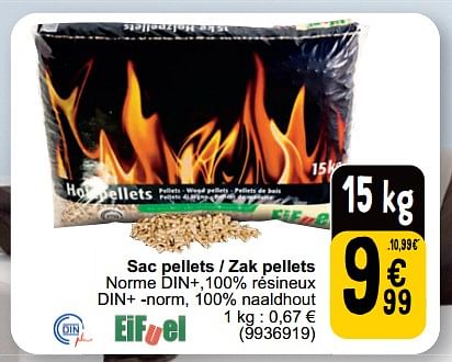 Eifuel Sac pellets zak pellets En promotion chez Cora