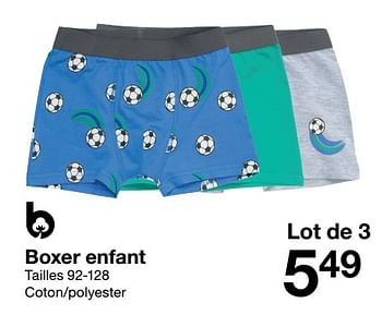 Promotions Boxer enfant - Produit maison - Zeeman  - Valide de 07/01/2023 à 13/01/2023 chez Zeeman