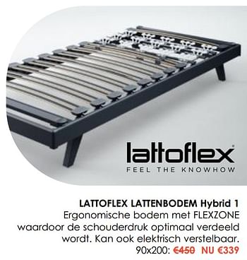 Promoties Lattoflex lattenbodem hybrid 1 - Lattoflex - Geldig van 02/01/2023 tot 31/01/2023 bij Krea-Colifac