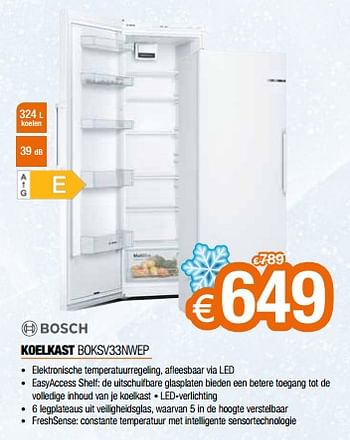 Promoties Bosch koelkast boksv33nwep - Bosch - Geldig van 03/01/2023 tot 31/01/2023 bij Expert