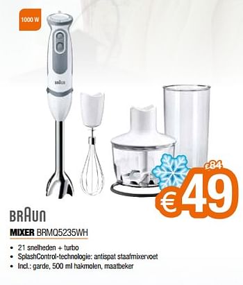 Promoties Braun mixer brmq5235wh - Braun - Geldig van 03/01/2023 tot 31/01/2023 bij Expert