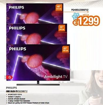 Promoties Philips uhd oled-tv pq48oled88712 - Philips - Geldig van 03/01/2023 tot 31/01/2023 bij Expert