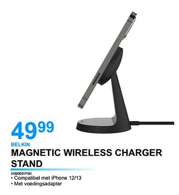 Promoties Belkin magnetic wireless charger stand wib003vfbk - BELKIN - Geldig van 03/01/2023 tot 31/01/2023 bij Auva