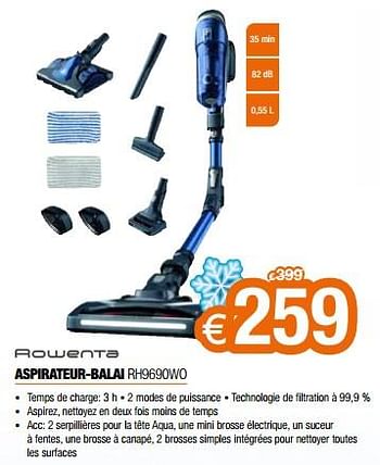 Promotions Rowenta aspirateur-balai rh9690wo - Rowenta - Valide de 03/01/2023 à 31/01/2023 chez Expert