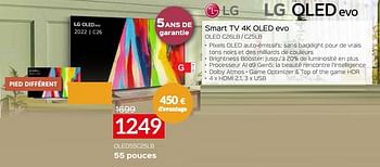 Promotions Lg smart tv 4k oled evo oled55c25lb - LG - Valide de 03/01/2023 à 31/01/2023 chez Selexion