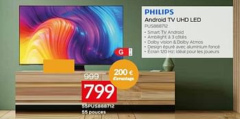 Promotions Philips android tv uhd led 55pus888712 - Philips - Valide de 03/01/2023 à 31/01/2023 chez Selexion