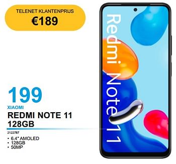 Promoties Xiaomi redmi note 11 128gb - Xiaomi - Geldig van 03/01/2023 tot 31/01/2023 bij Derco Systems