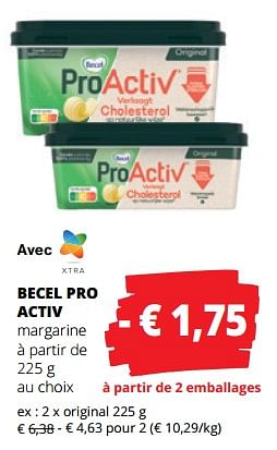 Promotions Becel pro activ margarine original - Becel - Valide de 12/01/2023 à 25/01/2023 chez Spar (Colruytgroup)
