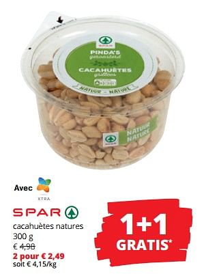 Promotions Cacahuètes natures - Spar - Valide de 12/01/2023 à 25/01/2023 chez Spar (Colruytgroup)