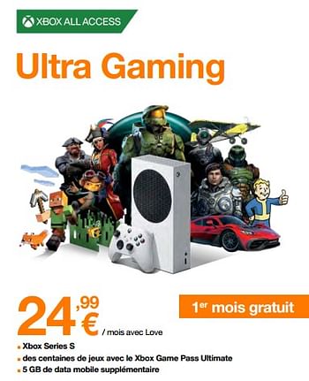 Promotions Xbox ultra gaming - Microsoft - Valide de 03/01/2023 à 15/01/2023 chez Orange