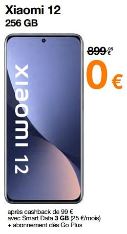 Promoties Xiaomi 12 256 gb - Xiaomi - Geldig van 03/01/2023 tot 15/01/2023 bij Orange