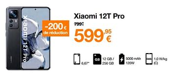 Promoties Xiaomi 12t pro - Xiaomi - Geldig van 03/01/2023 tot 15/01/2023 bij Orange