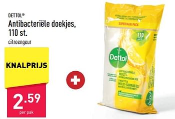 Promoties Antibacteriële doekjes - Dettol - Geldig van 20/01/2023 tot 27/01/2023 bij Aldi