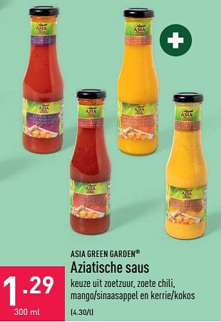 Promoties Aziatische saus - Asia Green Garden - Geldig van 18/01/2023 tot 27/01/2023 bij Aldi