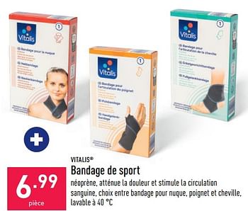 Promotions Bandage de sport - Vitalis - Valide de 21/01/2023 à 27/01/2023 chez Aldi