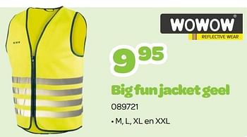 Promoties Big fun jacket geel - Wowow - Geldig van 09/01/2023 tot 19/02/2023 bij Happyland