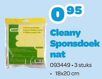 Promoties Cleany sponsdoek nat - Cleany - Geldig van 09/01/2023 tot 19/02/2023 bij Happyland