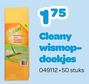 Promoties Cleany wismopdoekjes - Cleany - Geldig van 09/01/2023 tot 19/02/2023 bij Happyland